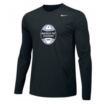 Match Fit Academy Nike YOUTH_MENS Long Sleeve Legend Top - BLACK