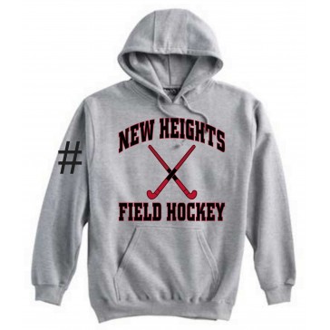 New Heights Field Hockey Pennant Sportswear Hooded Sweatshirt - GREY