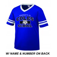 COLES SCHOOL SPORTS JERSEY W/ NAME & NUMBER