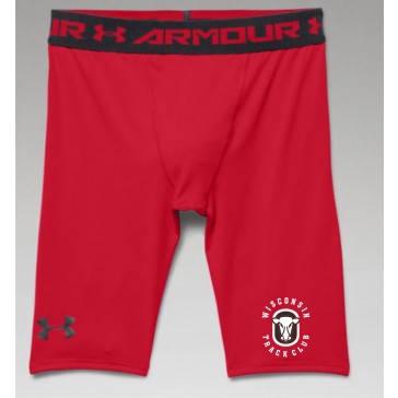WISCONSIN TRACK CLUB Under Armour MENS Long Compression Running Short
