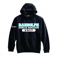 Randolph HS Girls Soccer Pennant Hooded Sweatshirt (MENS SIZING) -CHARCOAL