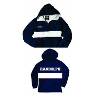 Randolph HS Girls Soccer Charles River Striped Pullover - NAVY/WHITE