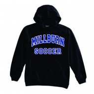 Millburn HS Girls Soccer PENNANT MENS Hooded Sweatshirt - BLACK