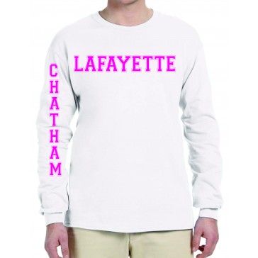 Lafayette School GILDAN Long Sleeve T - WHITE W/ LAF LOGO