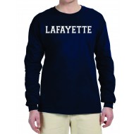 Lafayette School GILDAN Long Sleeve T - NAVY W/ LAF LOGO
