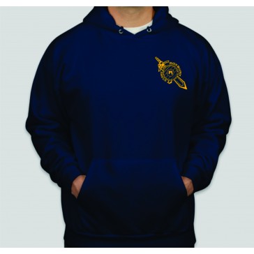 Roxbury HS GILDAN Hooded Sweatshirt - NAVY W/ DAGGER LOGO