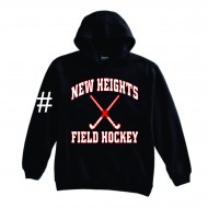 New Heights Field Hockey PENNANT Hooded Sweatshirt - BLACK