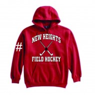 New Heights Field Hockey PENNANT Hooded Sweatshirt - RED