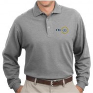 Oratory Prep School Store Port Authority Long Sleeve Polo Shirt - GREY