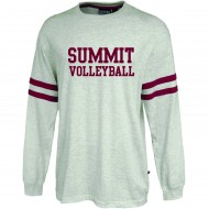 Summit HS Volleyball PENNANT Vintage Striped Long Sleeve Shirt