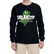 NJ Insanity Fastpitch Softball Gildan Long Sleeve T-Shirt - BLACK
