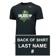 NJ Insanity Fastpitch Softball Nike Team Short Sleeve Legend Top - BLACK