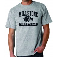 Millstone Wrestling GILDAN T Shirt - GREY