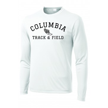 Columbia HS Track SPORT TEK Long Sleeve Drifit T - WHITE