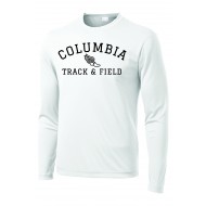 Columbia HS Track SPORT TEK Long Sleeve Drifit T - WHITE