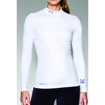 Millburn HS Soccer UNDER ARMOUR WOMENS Cold Gear Top - WHITE