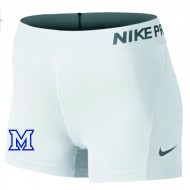 Millburn HS Soccer NIKE WOMENS Compression Shorts - WHITE