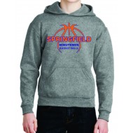 Springfield Basketball JERZEES Hooded Sweatshirt GREY W/ MINUTEMEN