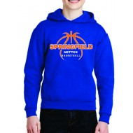 Springfield Basketball JERZEES Hooded Sweatshirt ROYAL W/ NETTES