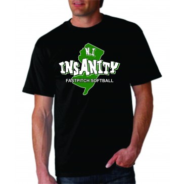 NJ Insanity Fastpitch GILDAN T Shirt - BLACK