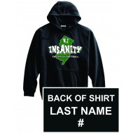 NJ Insanity Fastpitch PENNANT Hooded Sweatshirt - CHARCOAL