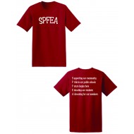 SPFEA HANES Cotton/Poly T Shirt - RED
