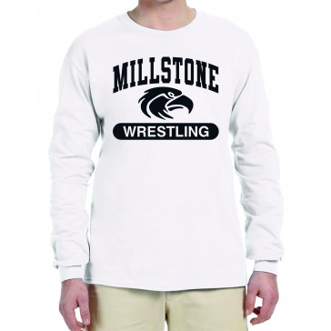 Millstone Wrestling GILDAN Long Sleeve T Shirt - WHITE
