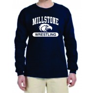 Millstone Wrestling GILDAN Long Sleeve T Shirt - NAVY