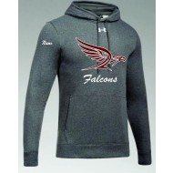 MLL Falcons UNDER ARMOUR Hustle Hoodie - GREY