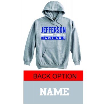 Jefferson School PENNANT Hooded Sweatshirt - GREY