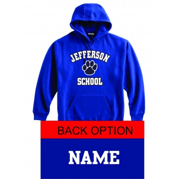 Jefferson School PENNANT Hooded Sweatshirt - ROYAL