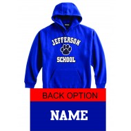 Jefferson School PENNANT Hooded Sweatshirt - ROYAL
