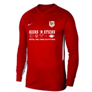 NJDFC NIKE Long Sleeve Tiempo Premier  Jersey - RED