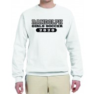 Randolph HS Girls Soccer JERZEES Crew Sweatshirt - WHITE