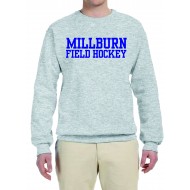 Millburn HS Field Hockey JERZEES Crew Sweatshirt - GREY