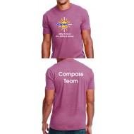 Compass Schoolhouse NEXT LEVEL T Shirt 'Compass Team'- MAUVE