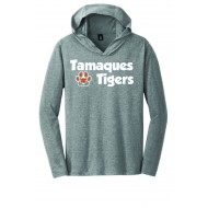 Tamaques School DISTRICT Tri Long Sleeve Hoodie GREY - TAMAQUES TIGERS
