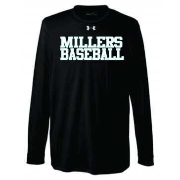 Millers Baseball UNDER ARMOUR Long Sleeve Locker T - BLACK