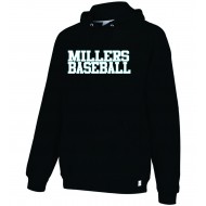 Millers Baseball RUSSELL Fleece Hoodie - BLACK