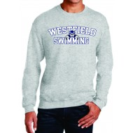 Westfield HS Swimming GILDAN Crew Sweatshirt - EMBROIDERED PATCH LOGO