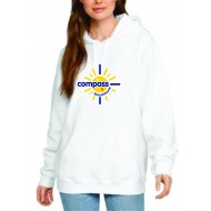 Compass Schoolhouse GILDAN Softstyle Hooded Sweatshirt - WHITE