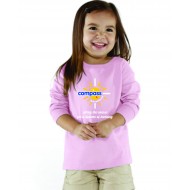 Compass Schoolhouse RABBIT SKINS Toddler Long Sleeve T Shirt - PINK