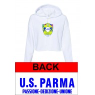 US Parma BELLA CAVAS Cropped Hoodie - WHITE