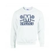 Millstone Lacrosse JERZEES Crew Sweatshirt - WHITE
