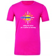 Compass Schoolhouse BELLA CANVAS T Shirt - BERRY