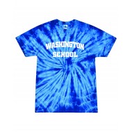 Washington School TIE DYE Spyder T shirt - ROYAL
