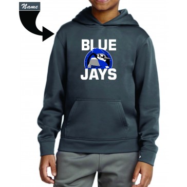 MLL Blue Jays SPORT TEK Dri Fit Hooded Sweatshirt - GREY