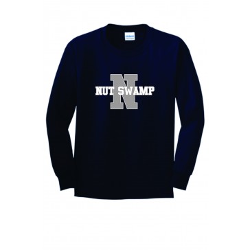 Nut Swamp School GILDAN Long Sleeve T Shirt - NAVY