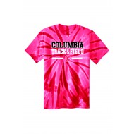 Columbia HS Track PORT COMPANY Red Tie Dye T