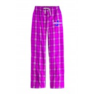 Jefferson School DISTRICT Womens Flannel Pants - PINK
